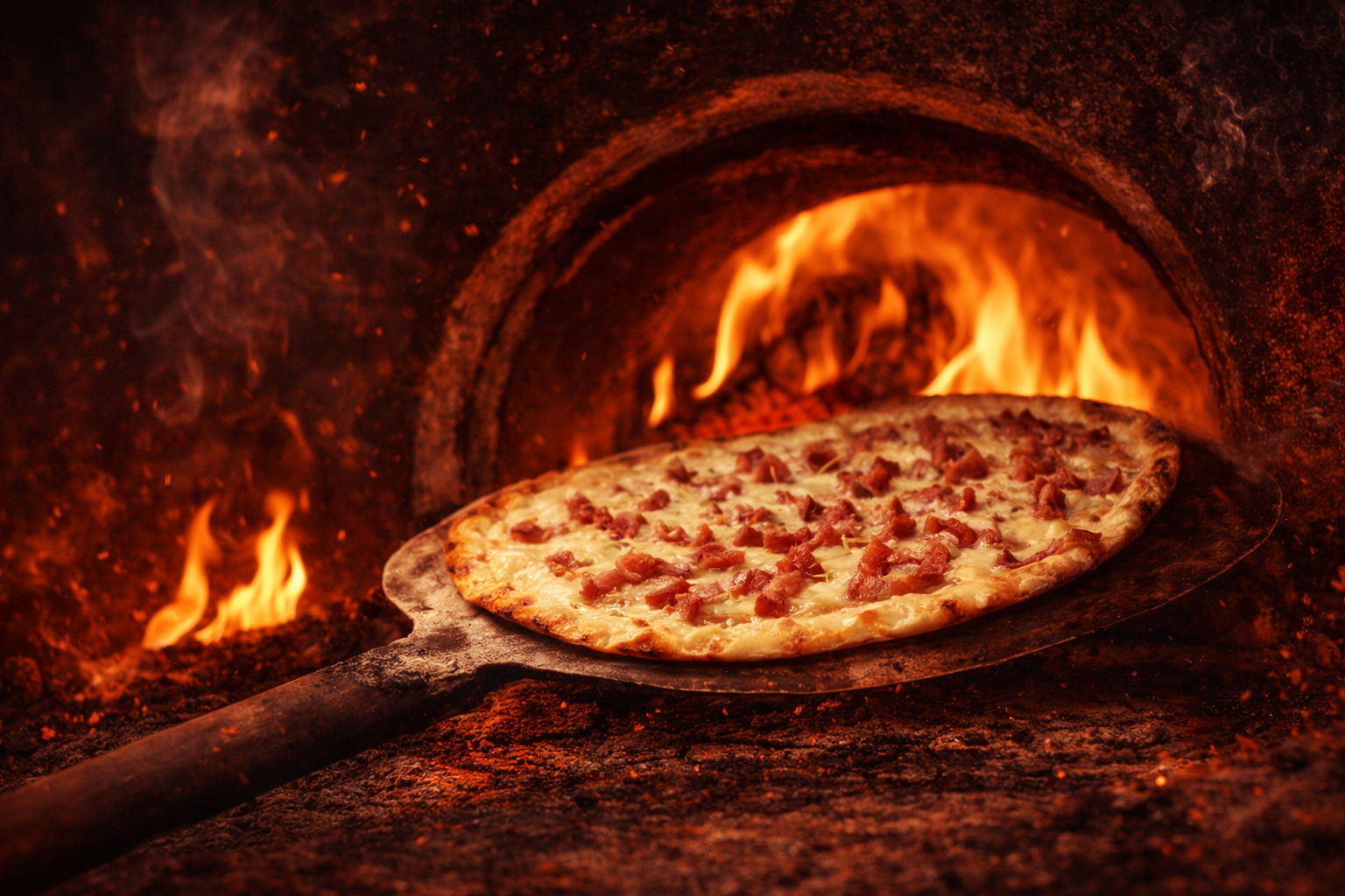 Four &agrave; bois et tarte flamb&eacute;e
